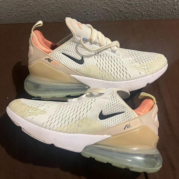 Nike Air Max 270 White Sanddrift men size 11.5 fit lady size 13 - Picture 7 of 9